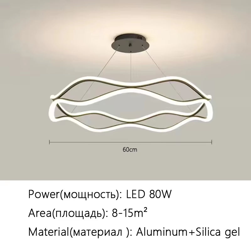 Living Room Ceiling Chandelier with Remote Dimming Modern Dining Room Pendant Lamp Home Decor Luxury Bedroom LED Hanging Lights