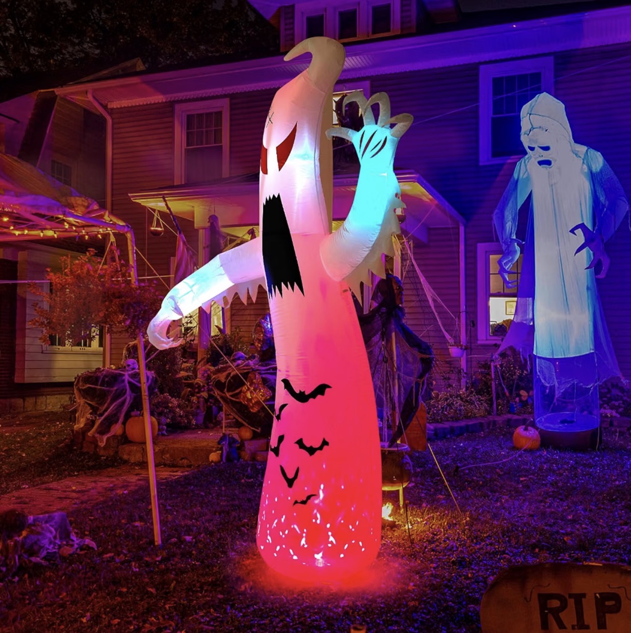 Warmiehomy 7.8FT Halloween Inflatable Giant Screaming Ghost