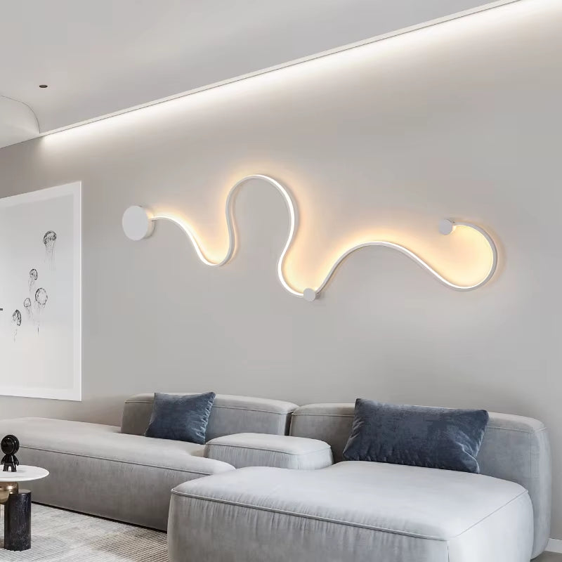 Modern Wall Lamps for Bedroom Study Living Balcony Room Acrylic Home Decor Line Design Sofa Background Wall Sconce LED Lighting