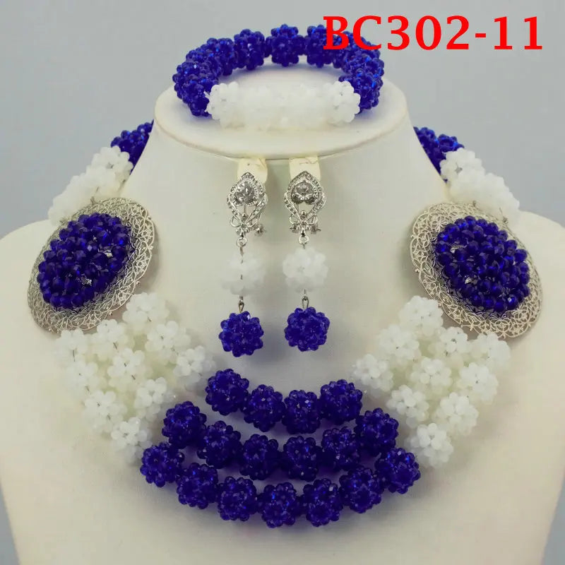 African Coral Bead Jewelry Set for Weddings - Nigerian-Inspired Collection