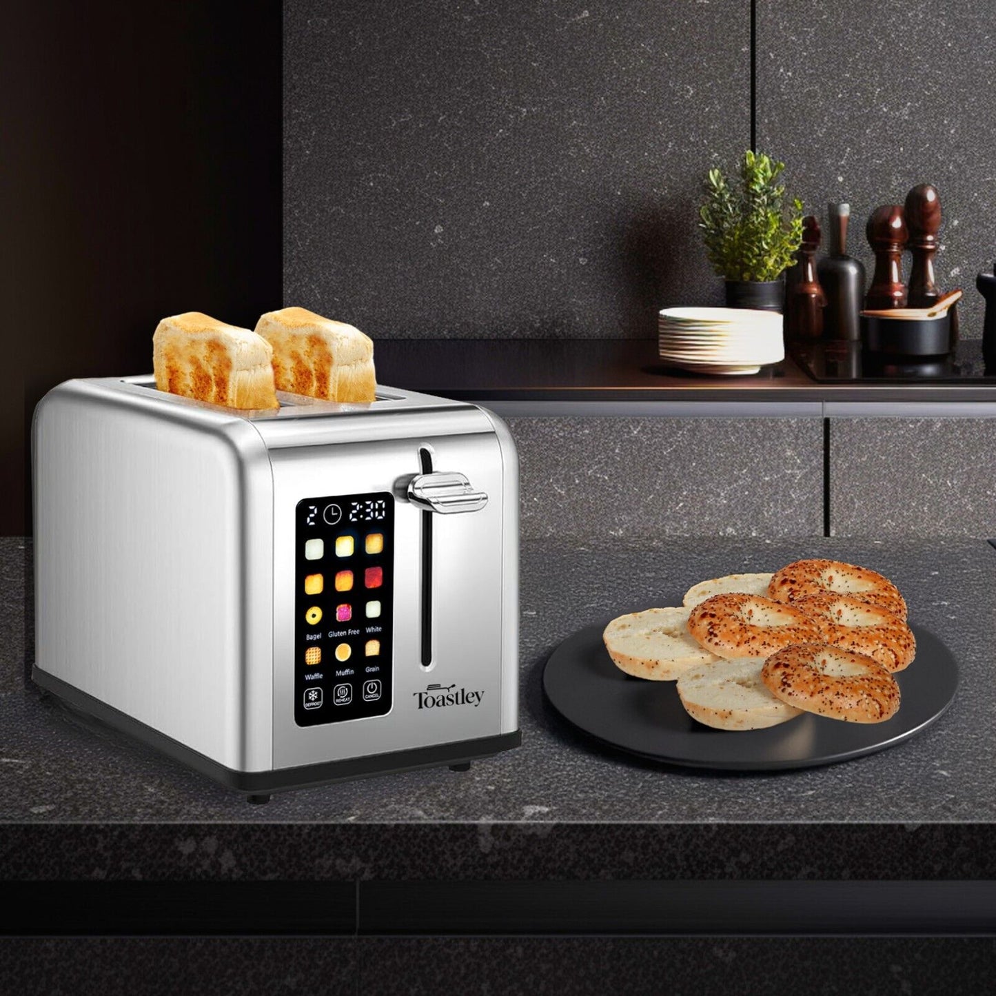 Toastley Smart Toaster 2 Slice with Screen Touch Control