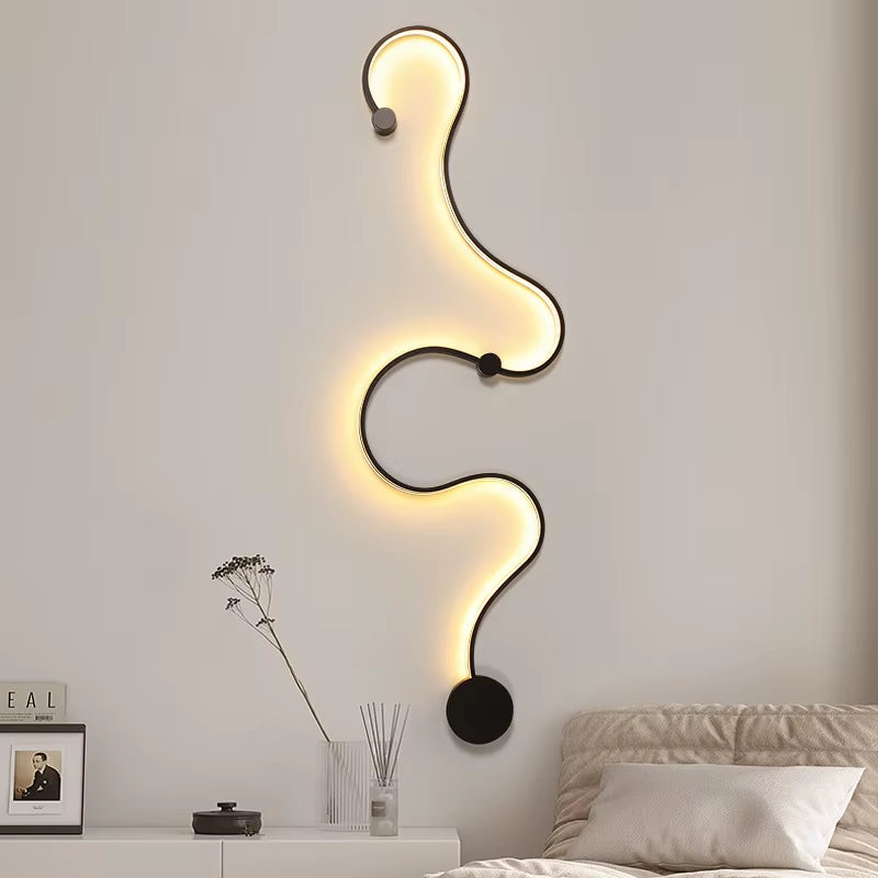 Modern Wall Lamps for Bedroom Study Living Balcony Room Acrylic Home Decor Line Design Sofa Background Wall Sconce LED Lighting