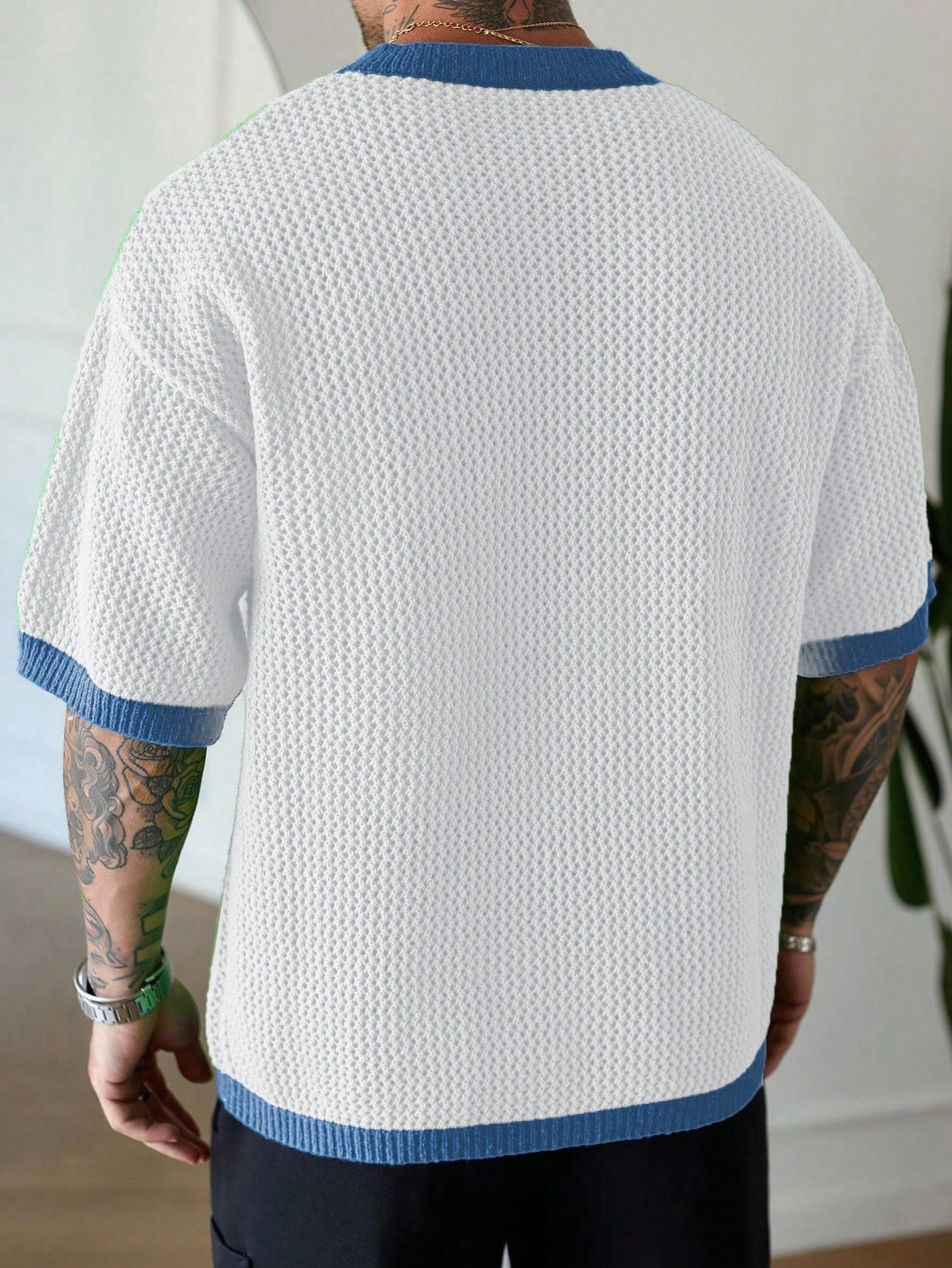 Manfinity Homme Men'S Casual Knit Short Sleeve V-Neck Numeric Print Top Football Jersey Men Mesh Jersey Men Knit Top Men