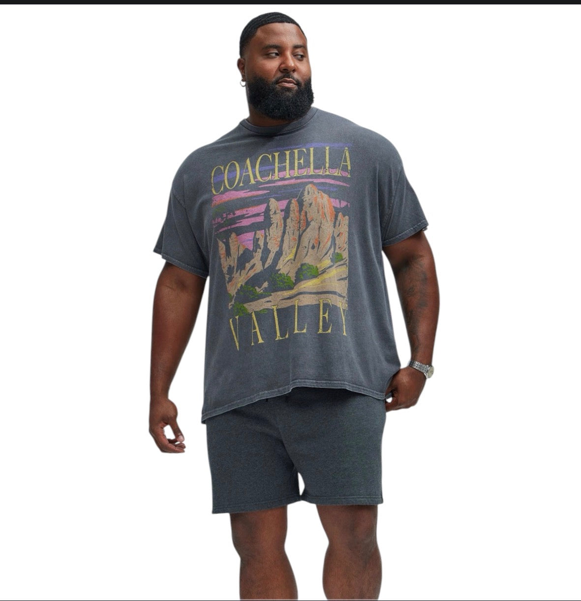 Coachella Valley Short Sleeve Tee Charcoal