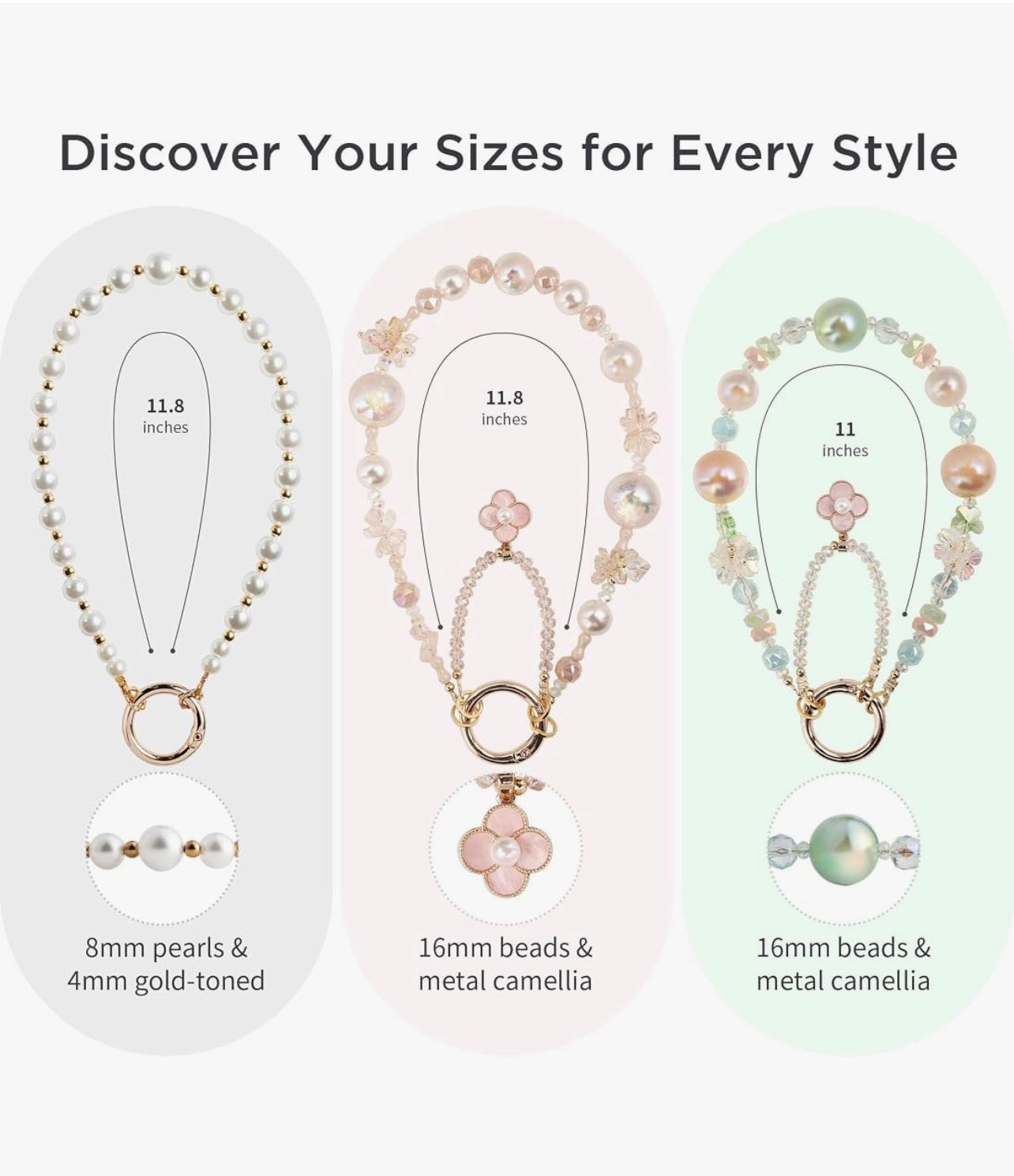 Phone Charm Wrist Strap for Women Detachable Anti-Theft Phone Lanyard
