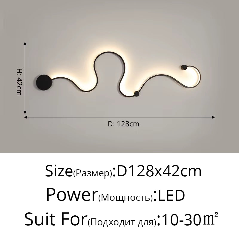 Modern Wall Lamps for Bedroom Study Living Balcony Room Acrylic Home Decor Line Design Sofa Background Wall Sconce LED Lighting