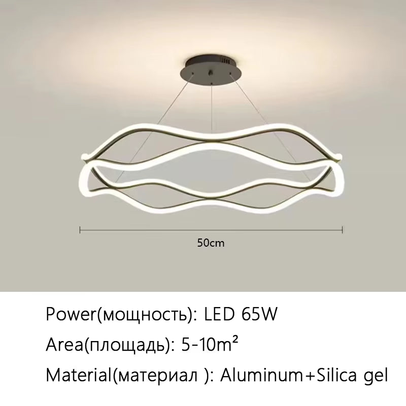 Living Room Ceiling Chandelier with Remote Dimming Modern Dining Room Pendant Lamp Home Decor Luxury Bedroom LED Hanging Lights