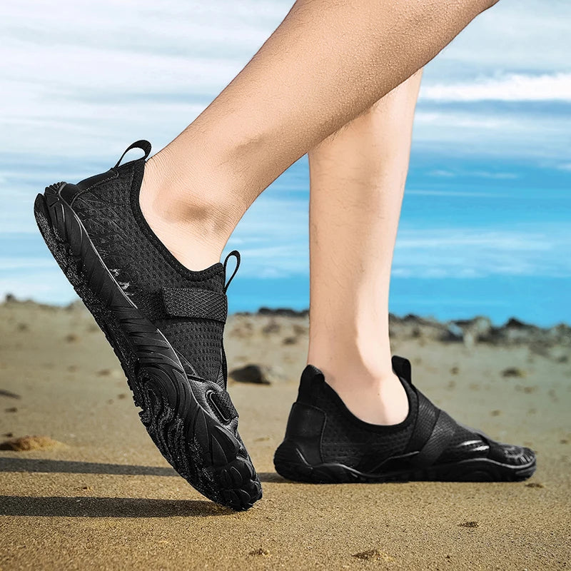 Oiaano Wide Toe Unisex Man Barefoot Black Shoes Summer Woman Wading Water Beach Non-Slip Multifunctional Sport Running Hiking