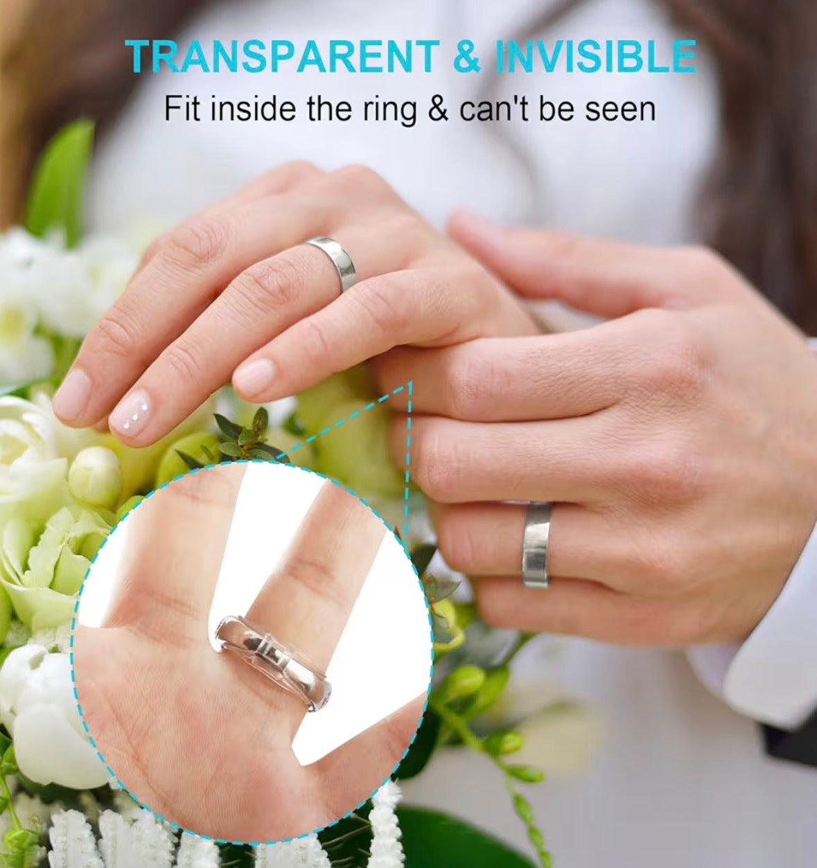 Haiou 14 Pack Ring Size Adjuster for Loose Rings, 14 Size Silicone Resizer Invisible Ring Spacer Fit for Women and Men's Different Band Widths