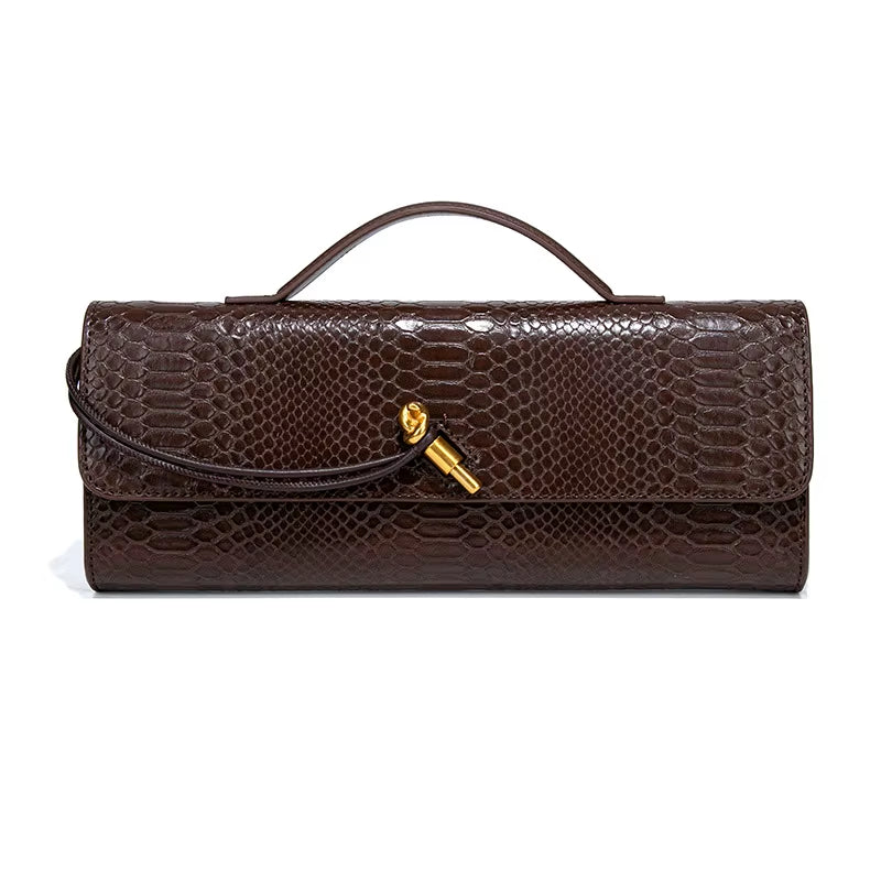 Luxury Design Top-Handle Bag for Women Evening Handbag Long Purse, Crocodile Pattern Crossbody Shoulder Bags Fashionable Outfits
