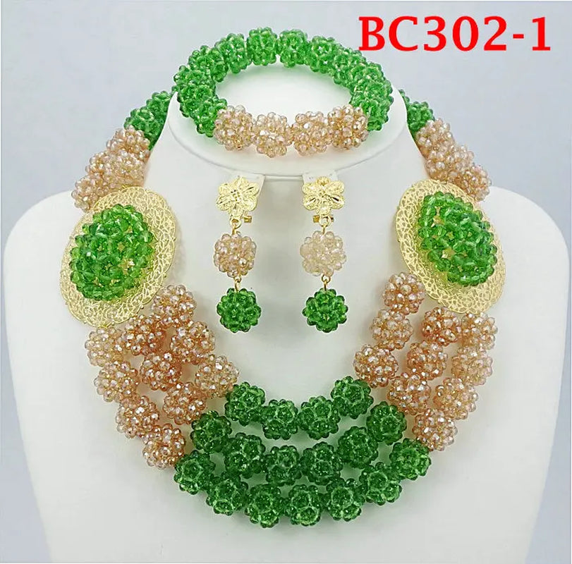 African Coral Bead Jewelry Set for Weddings - Nigerian-Inspired Collection