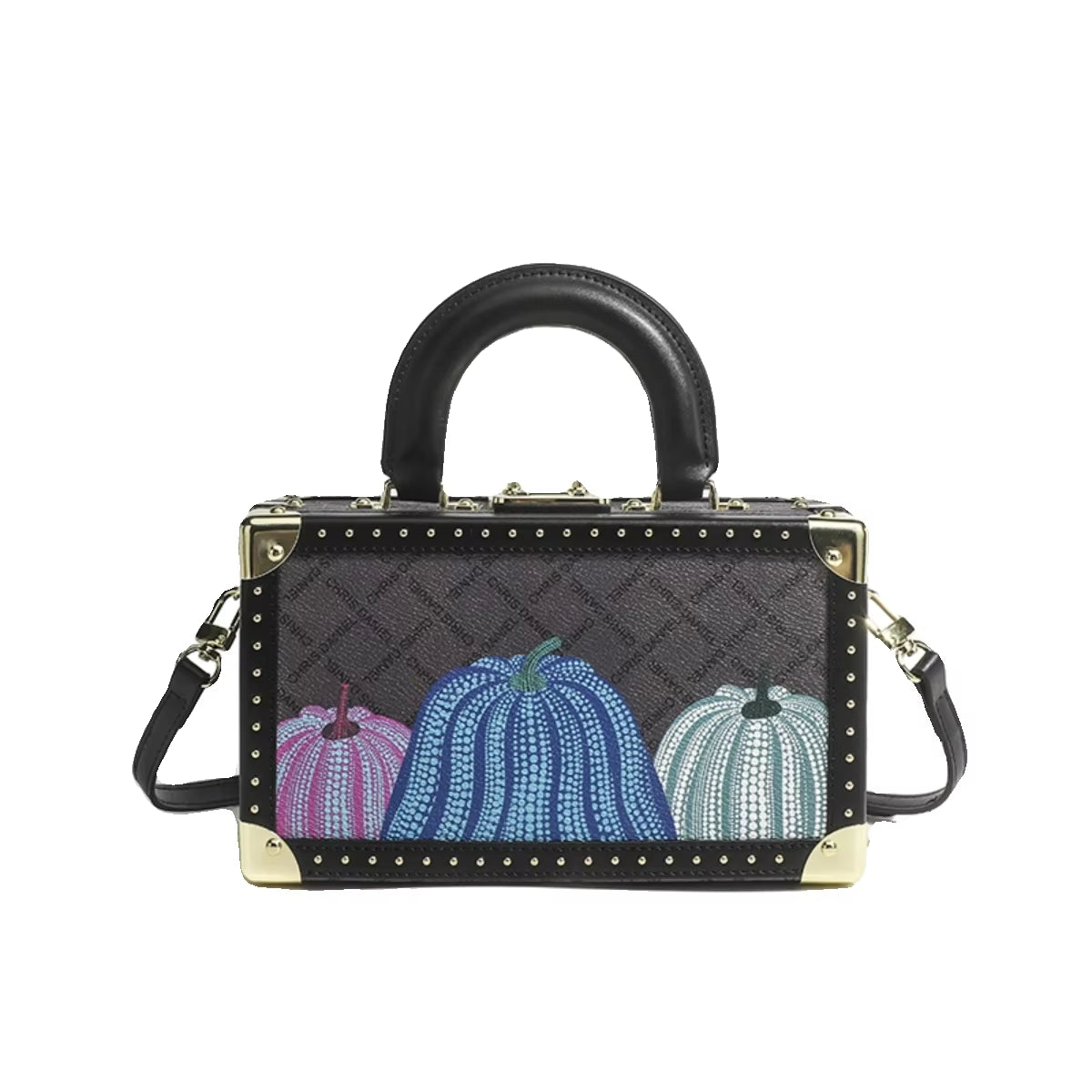 Genuine Leather Women Handbags Evening Bag Top Handle Satchel Crossbody Bag Small Hard Purse Pumpkin Box Bags
