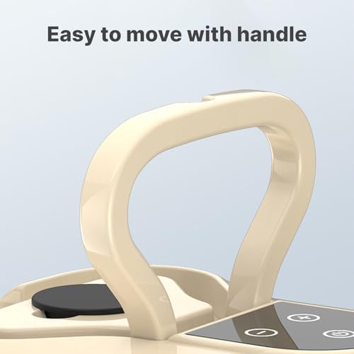 Steam Cleaner with 6Pcs Accessories Touch Screen 6 Levels Adjustable 105℃/221℉ Deep Cleaning Steamer with Portable Handle 1200Ml/40.5Oz Water Tank for Sofa Window Glass Kitchen Laund