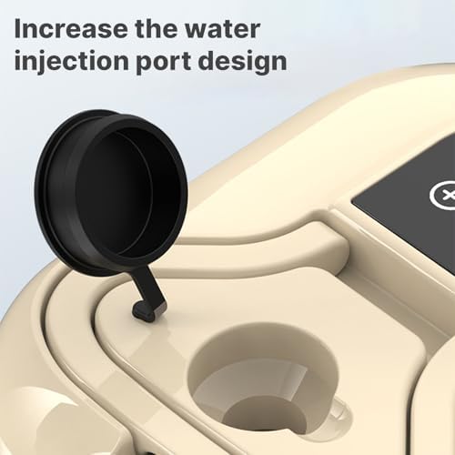 Steam Cleaner with 6Pcs Accessories Touch Screen 6 Levels Adjustable 105℃/221℉ Deep Cleaning Steamer with Portable Handle 1200Ml/40.5Oz Water Tank for Sofa Window Glass Kitchen Laund