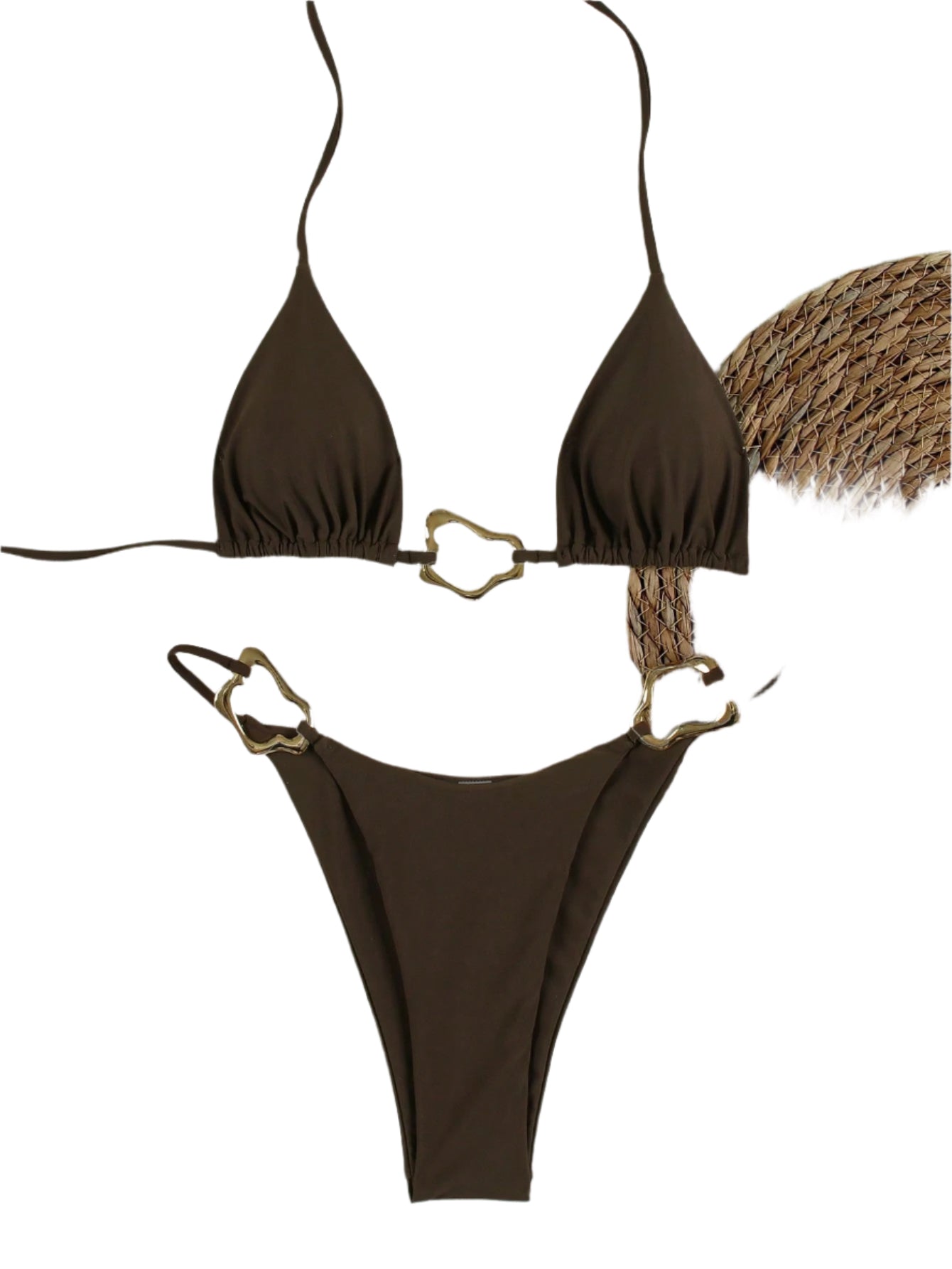 Sexy Solid Color High Waist Bikini Swimwear Summer