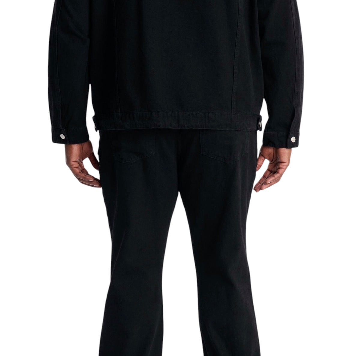 Stacked Slim Flare Iron Outlaw Slit Jeans Black