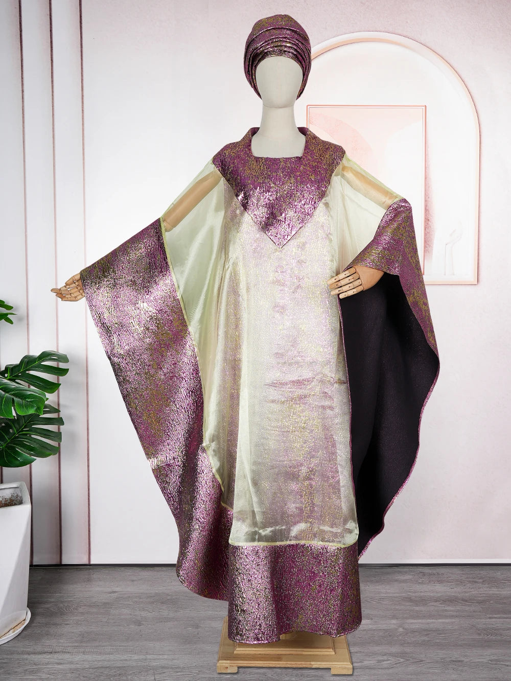 African Dresses for Women Traditional Africa Clothing Dashiki Ankara 2 PCS Outfit Gown Abayas Robe Muslim Kaftan Maxi Long Dress