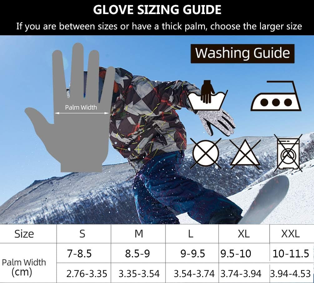 3M Thinsulate Winter Gloves - Men & Women, -10°F Thermal, Touchscreen, Anti-Slip, Cycling, Skiing, Running, Hiking, Driving, Outdoor Sports