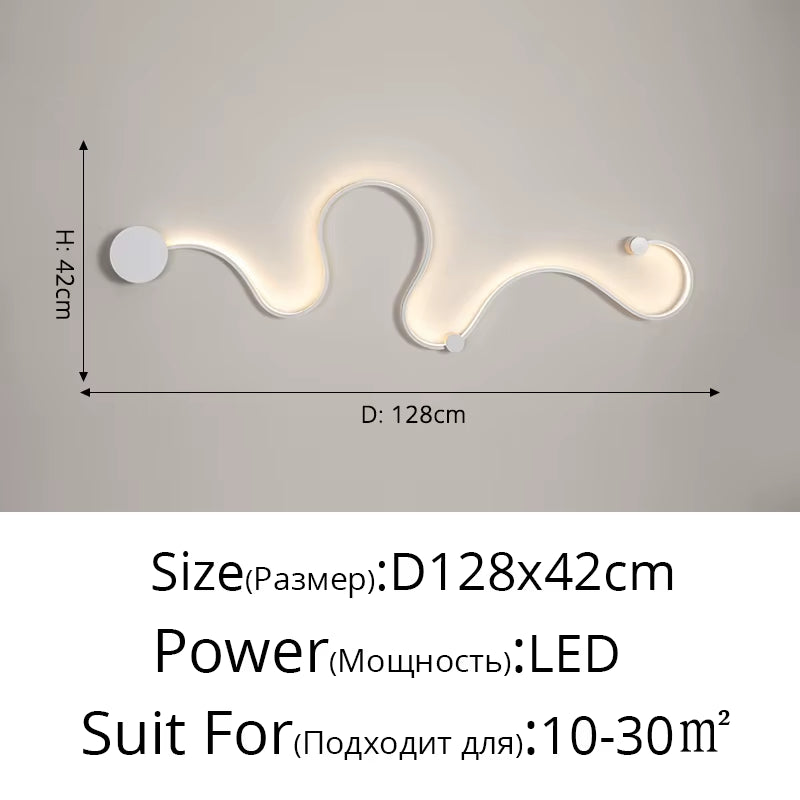 Modern Wall Lamps for Bedroom Study Living Balcony Room Acrylic Home Decor Line Design Sofa Background Wall Sconce LED Lighting