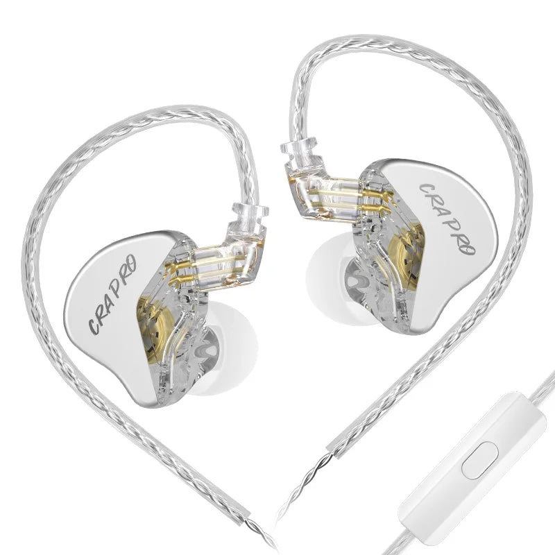 CRA Pro HIFI Earphones DLC Diamond Diaphragm Dynamic Earbuds with Replaceable Headphone Cables Sports Music Earphones