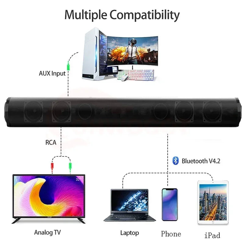 Wireless Bluetooth Sound Bar Speaker System Super Power Speaker Surround Stereo Home Theater TV Projector BS-10 BS-28A BS-28B