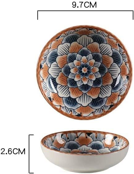 Porcelain Tapas Dishes,Snack Bowls for Tapas,Tapas Bowl Set,Ceramic Dipping Bowls,6Pcs Ø 10 Cm Small Spice Bowl,Dishes Sauce Dishes for Sushi,Sauce,Snack and Soy