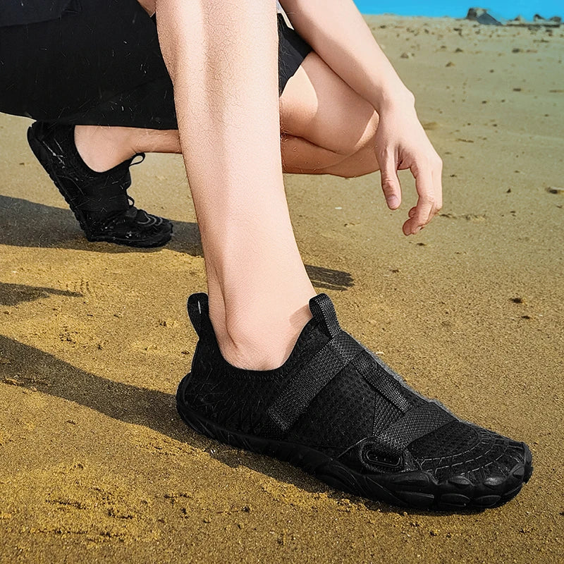 Oiaano Wide Toe Unisex Man Barefoot Black Shoes Summer Woman Wading Water Beach Non-Slip Multifunctional Sport Running Hiking