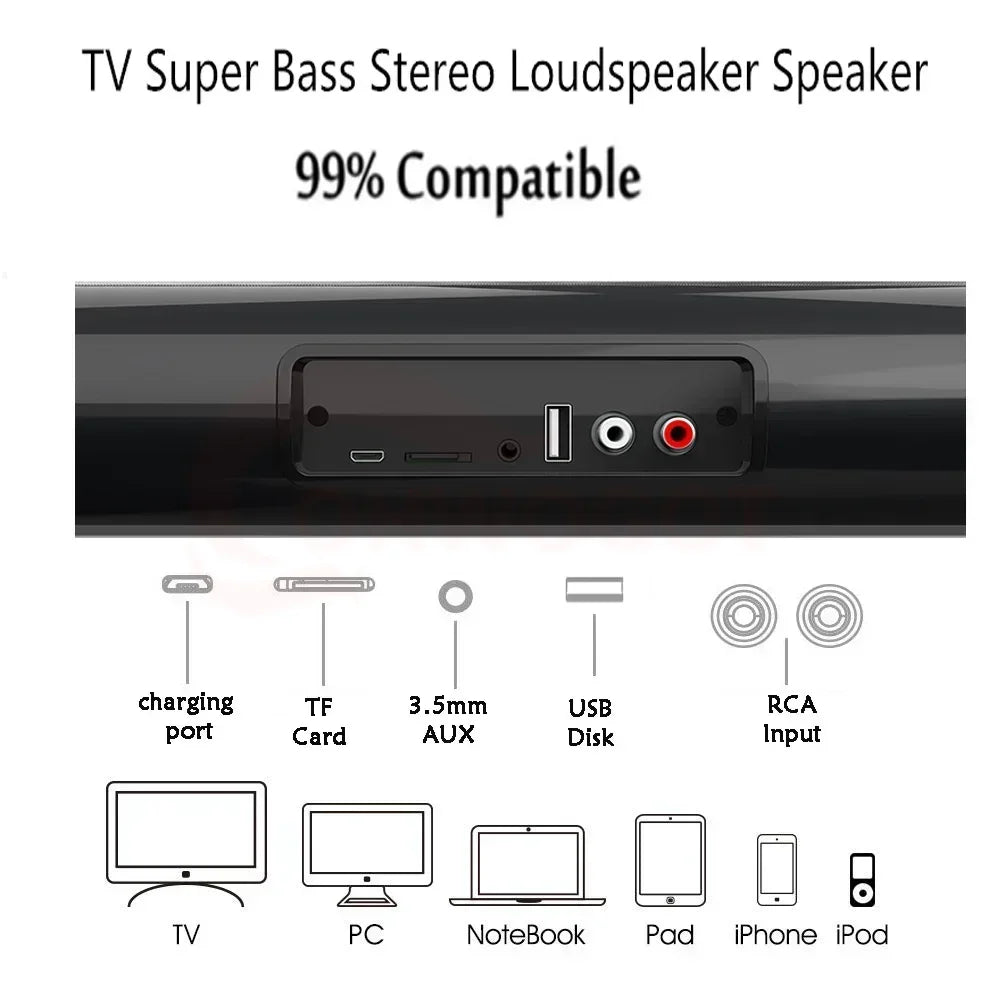 Wireless Bluetooth Sound Bar Speaker System Super Power Speaker Surround Stereo Home Theater TV Projector BS-10 BS-28A BS-28B