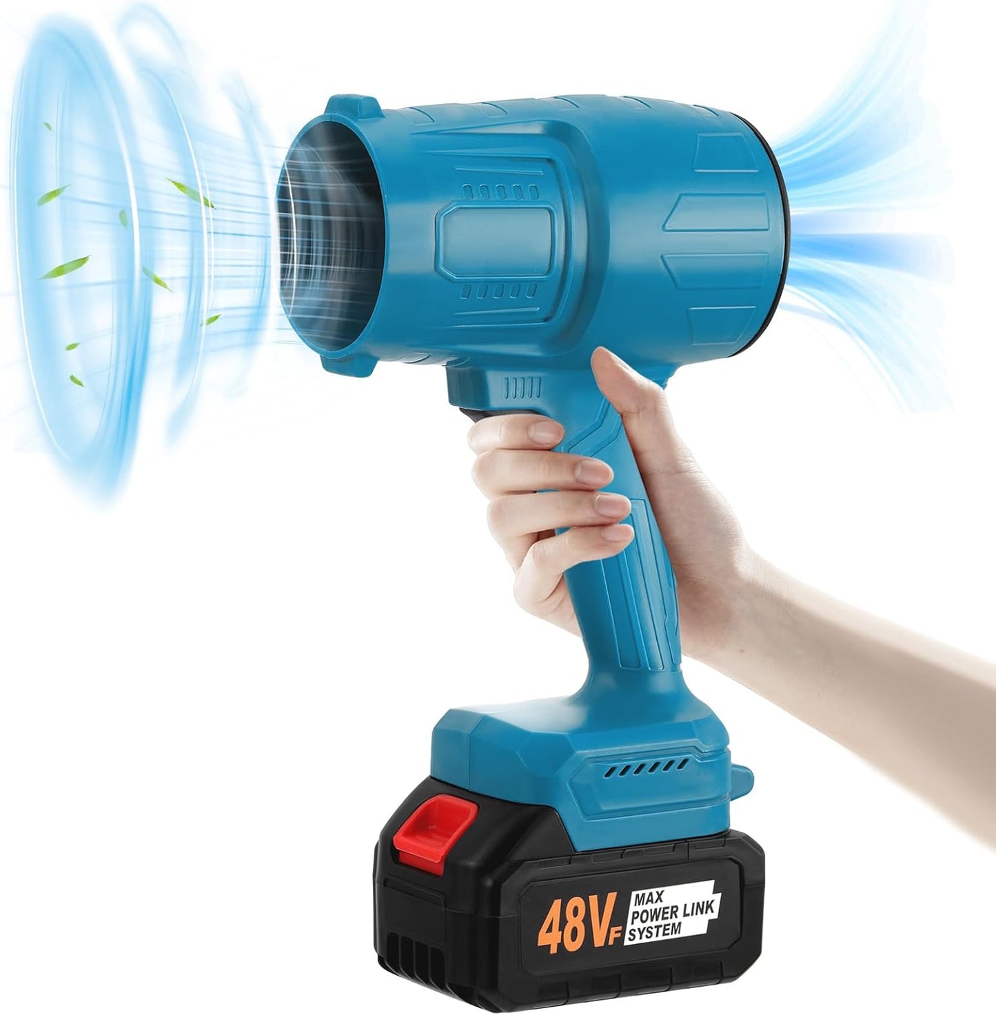 Cordless Leaf Blower Small Portable Leaf Blower 38000RPM High-Power Blower with 21V Battery & 1 Fast Charge, Handheld Electric Blowing for Home Cleaning Leaf Blowing, Car, Garden, Corner Dust Cleaning