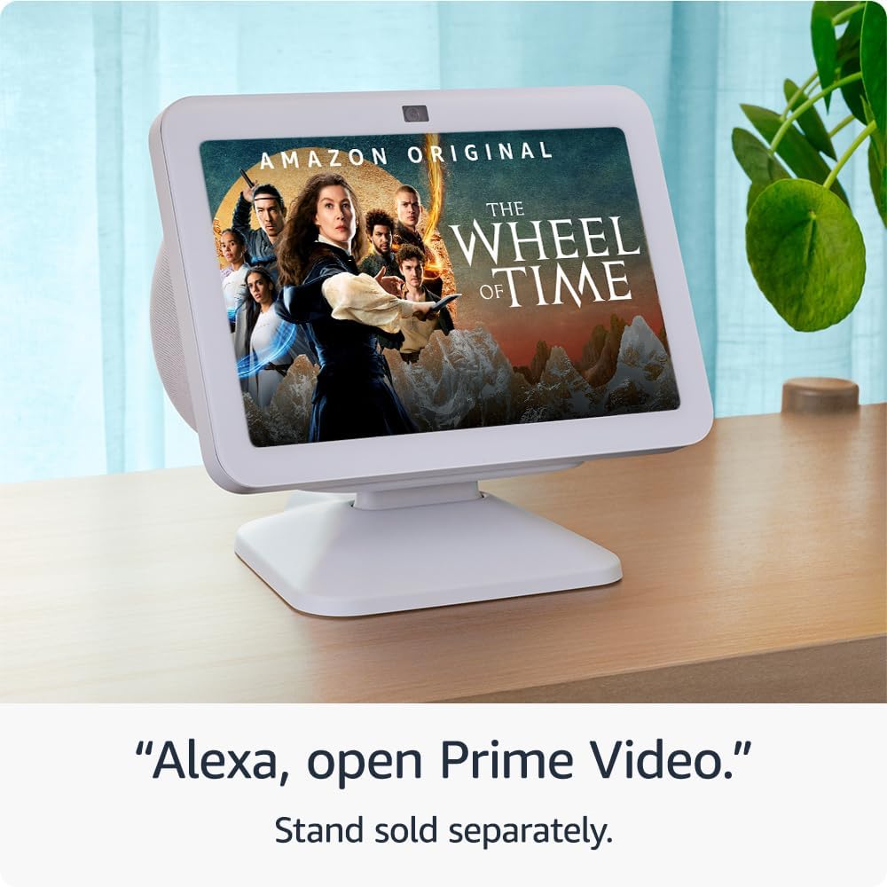 Echo Show 8 (3Rd Generation, 2023 Release) | HD Smart Touchscreen with Spatial Audio, Smart Home Hub and Alexa | Glacier White