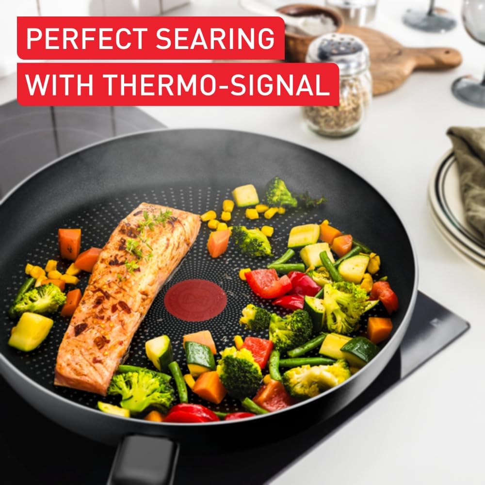 Tefal Essential Frying Pan 30 Cm, Non-Stick Coating, Metal Safe, All Hobs Compatible except Induction, Flawless Glide, Everyday Use, B9410744