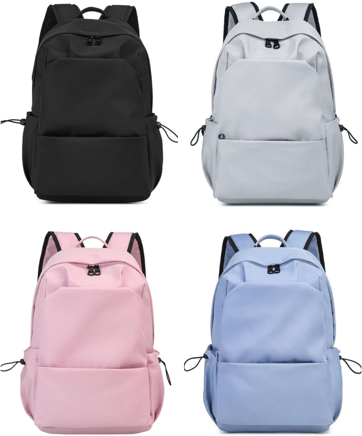 Black Girls Backpack Cute School Bags for Teen Girls Boys, Back Packs Women Casual Daypack 14" Laptop Backpacks with Card Holder(Black)