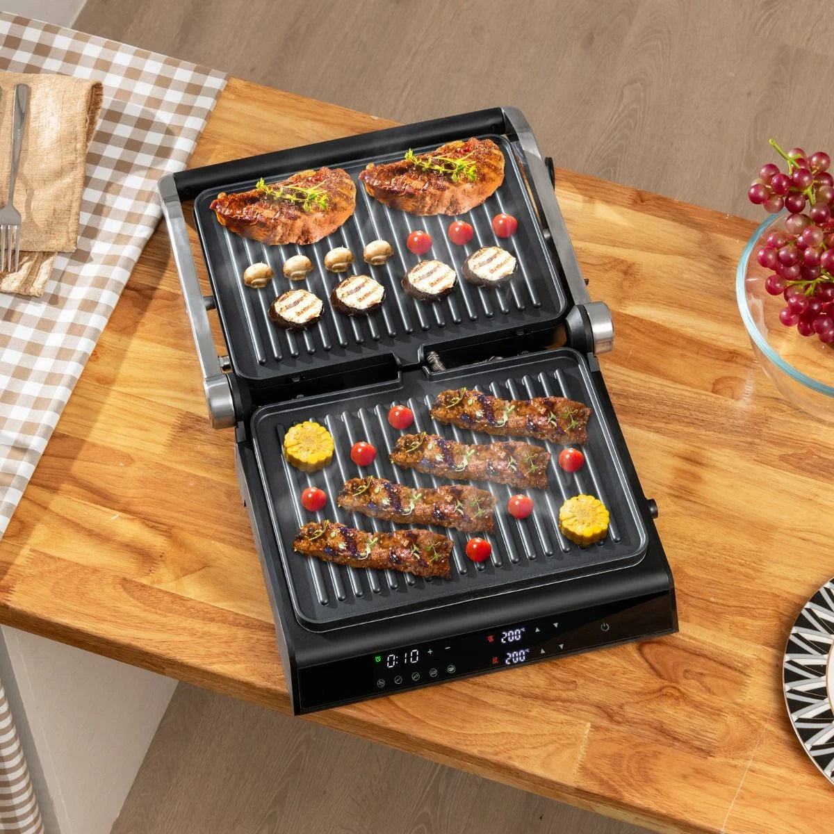 1200W Adjustable Temperature Non-Stick Electric Grill