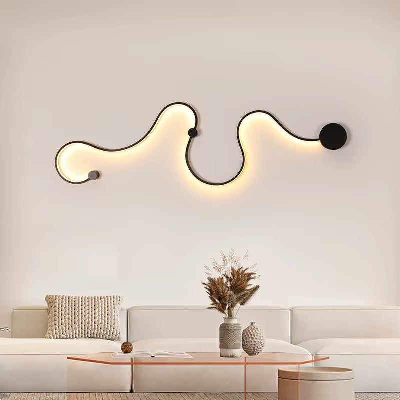 Modern Wall Lamps for Bedroom Study Living Balcony Room Acrylic Home Decor Line Design Sofa Background Wall Sconce LED Lighting
