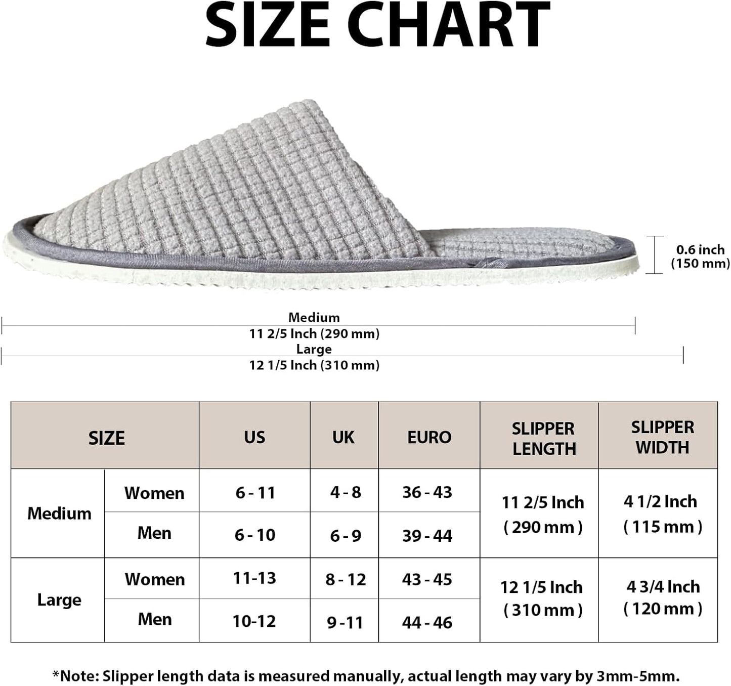 10 Pairs Disposable Slippers for Men and Women, Non Slip Washable Thick Velvet Cotton Slippers for Hotel Guest Spa Home Travel
