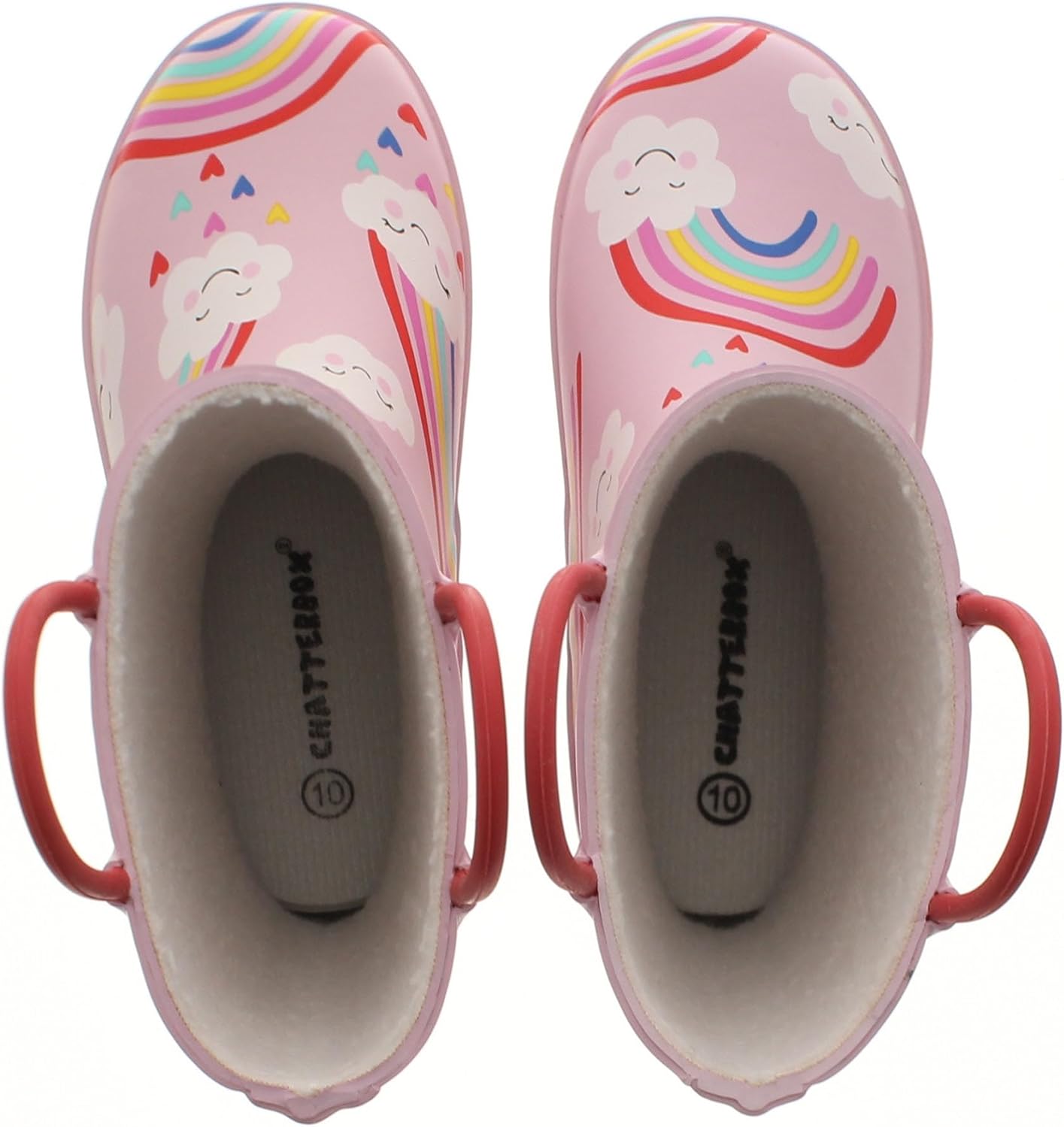 Wynsors Fun 3D Kids Wellies - Waterproof, Warm & Comfortable Rubber Boots with Handles, Removable Insock & Non-Slip Tread for Toddler & Junior Boys Girls