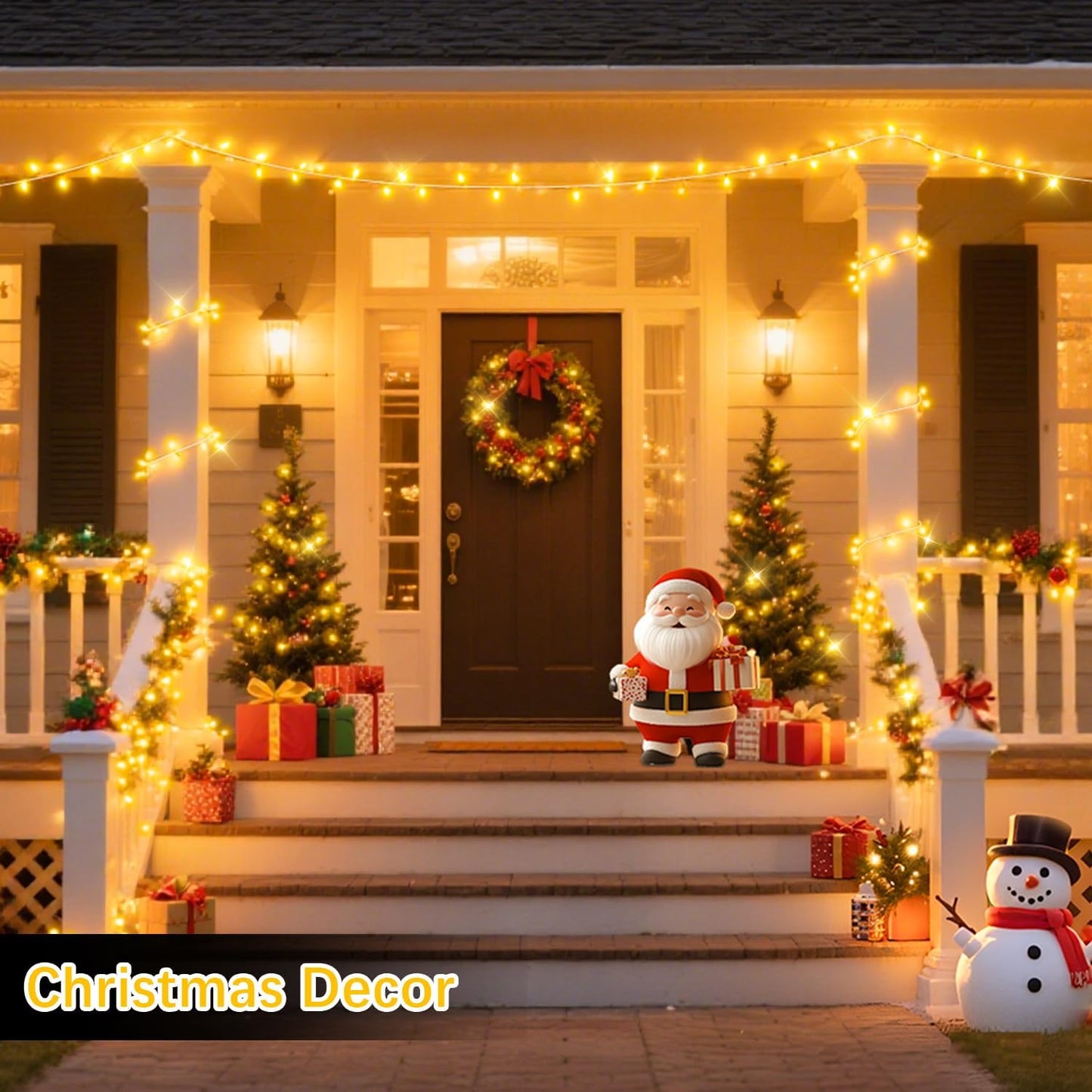 403 FT 1000 LED String Lights Outdoor Fairy Lights Plug in Super Long Christmas Lights with Remote Timer 8 Modes for Xmas Tree Yard outside Garden House Party Wedding Decoration-Warm White