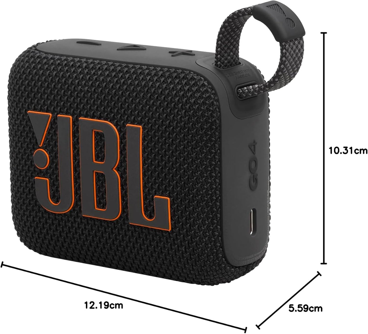 GO 4 Ultra-Portable Bluetooth Speaker with Big Pro Sound and Punchy Bass, Playtimeboost, Waterproof Design and 7-Hour Playtime, Black