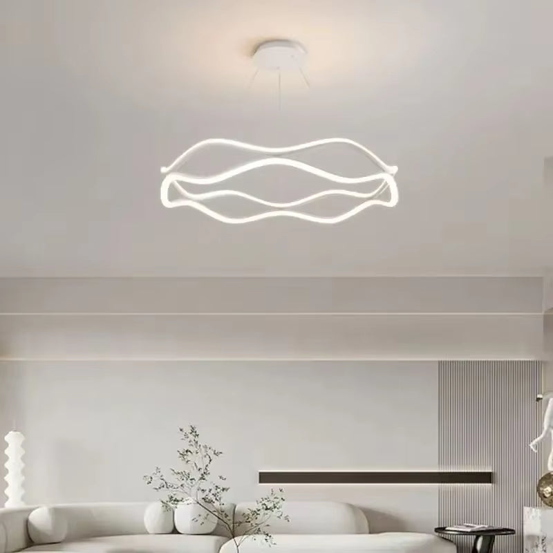 Living Room Ceiling Chandelier with Remote Dimming Modern Dining Room Pendant Lamp Home Decor Luxury Bedroom LED Hanging Lights