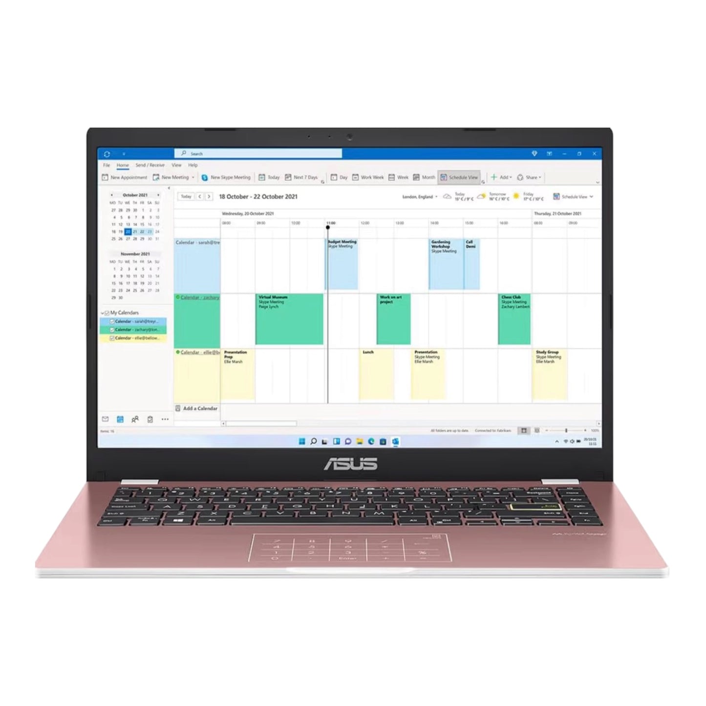 ASUS Vivobook 14 E410KA 4GB 128GB Windows 11 Pink Laptop