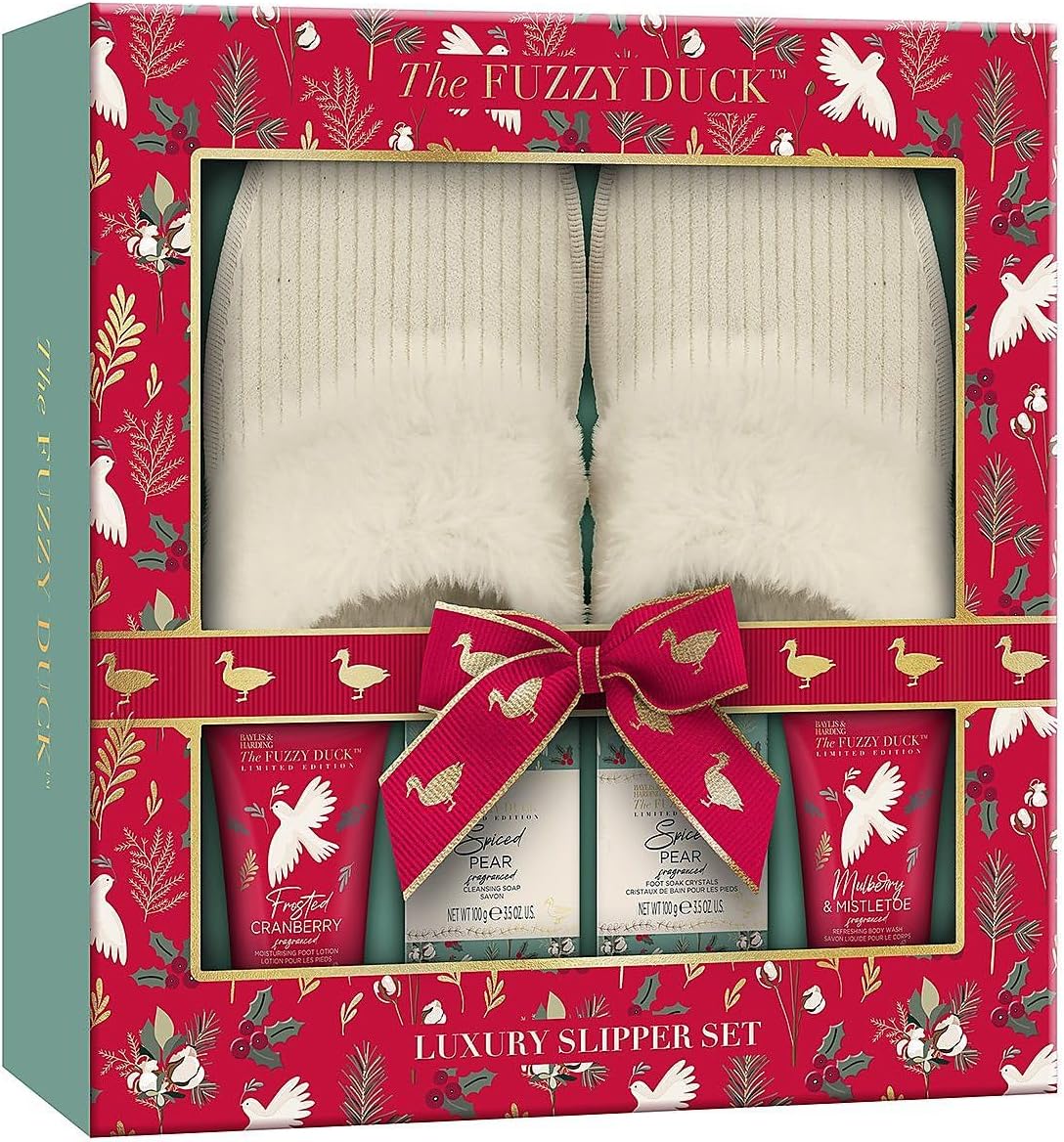 the Fuzzy Duck Winter Wonderland Luxury Slipper Gift Set (Pack of 1) - Vegan Friendly