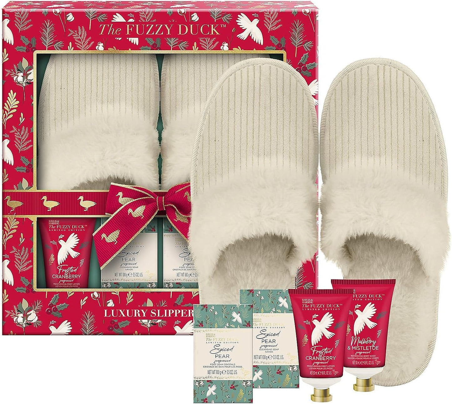 the Fuzzy Duck Winter Wonderland Luxury Slipper Gift Set (Pack of 1) - Vegan Friendly