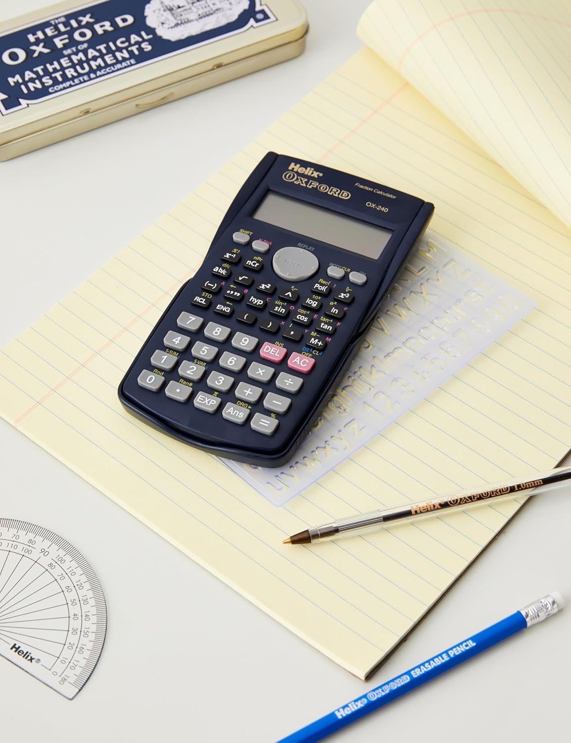 Oxford Complete Back to School Stationery Set - Comprehensive Oxford School Supplies Set Including Maths Set, Pens, Ruler, Scientific Calculator & More - Ideal for High School or College