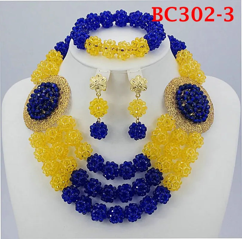 African Coral Bead Jewelry Set for Weddings - Nigerian-Inspired Collection
