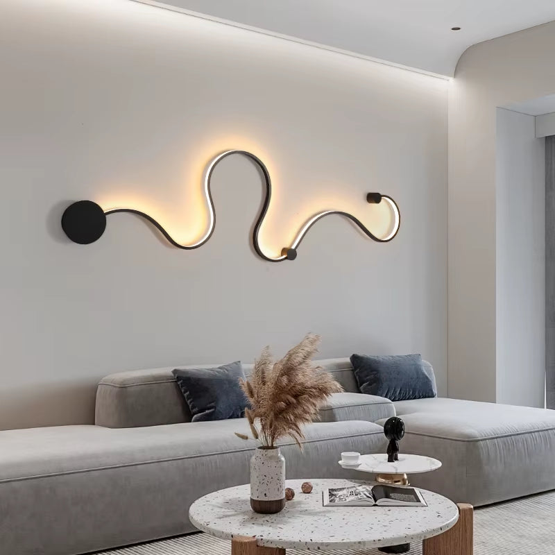 Modern Wall Lamps for Bedroom Study Living Balcony Room Acrylic Home Decor Line Design Sofa Background Wall Sconce LED Lighting