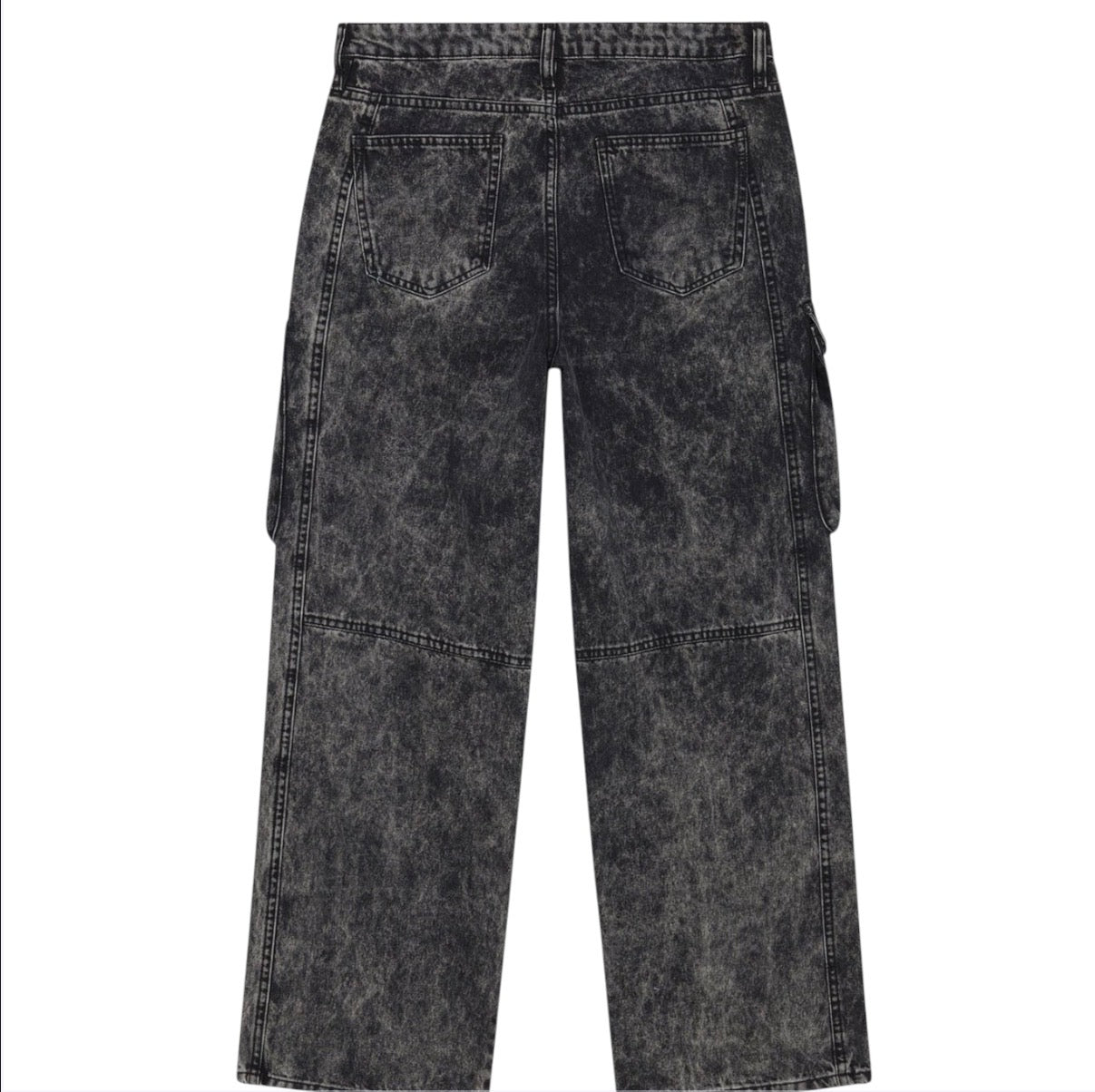 Baggy Clover Cargo Jeans Black