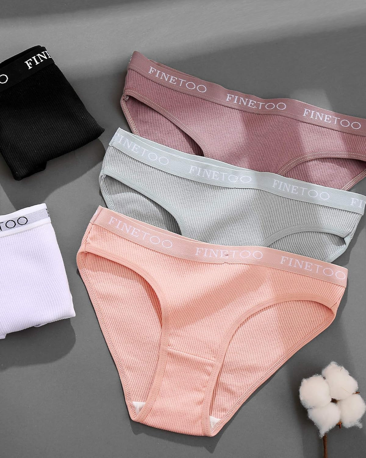 Pack of 10 Cotton Briefs Women'S Breathable Knickers Logo Sports Underwear Soft Sexy Underpants Panties Sports Belt Bikini Multipack S-XL, Bikini Pack of 10