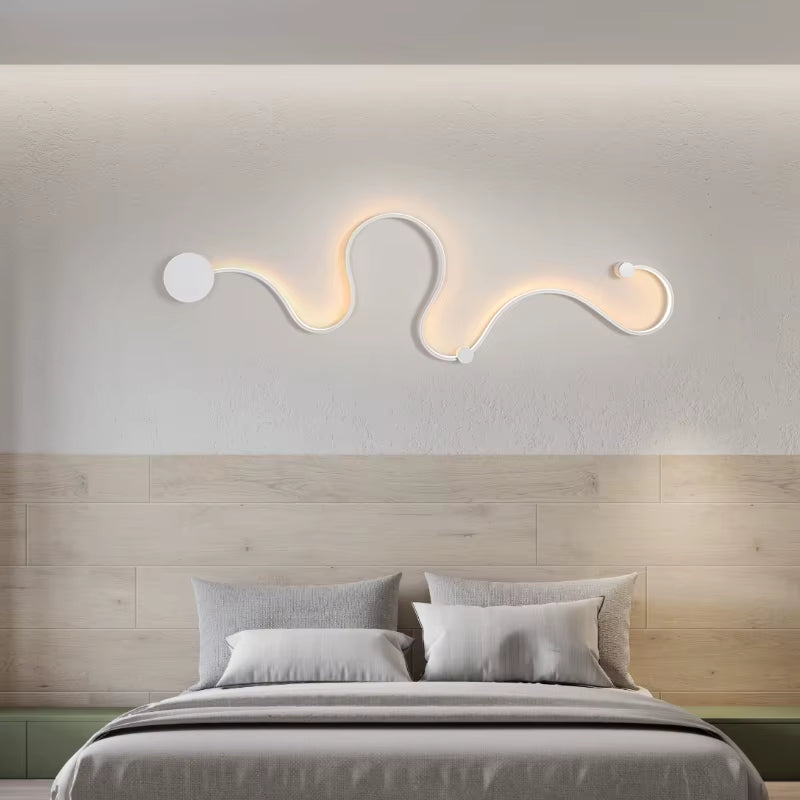 Modern Wall Lamps for Bedroom Study Living Balcony Room Acrylic Home Decor Line Design Sofa Background Wall Sconce LED Lighting