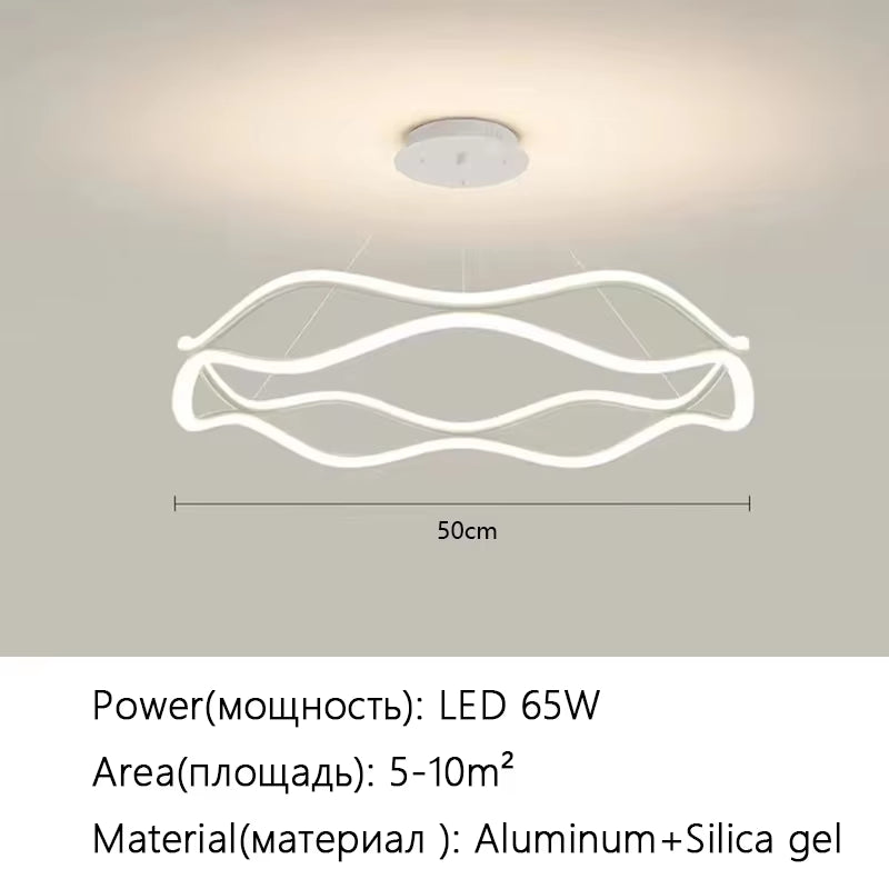 Living Room Ceiling Chandelier with Remote Dimming Modern Dining Room Pendant Lamp Home Decor Luxury Bedroom LED Hanging Lights
