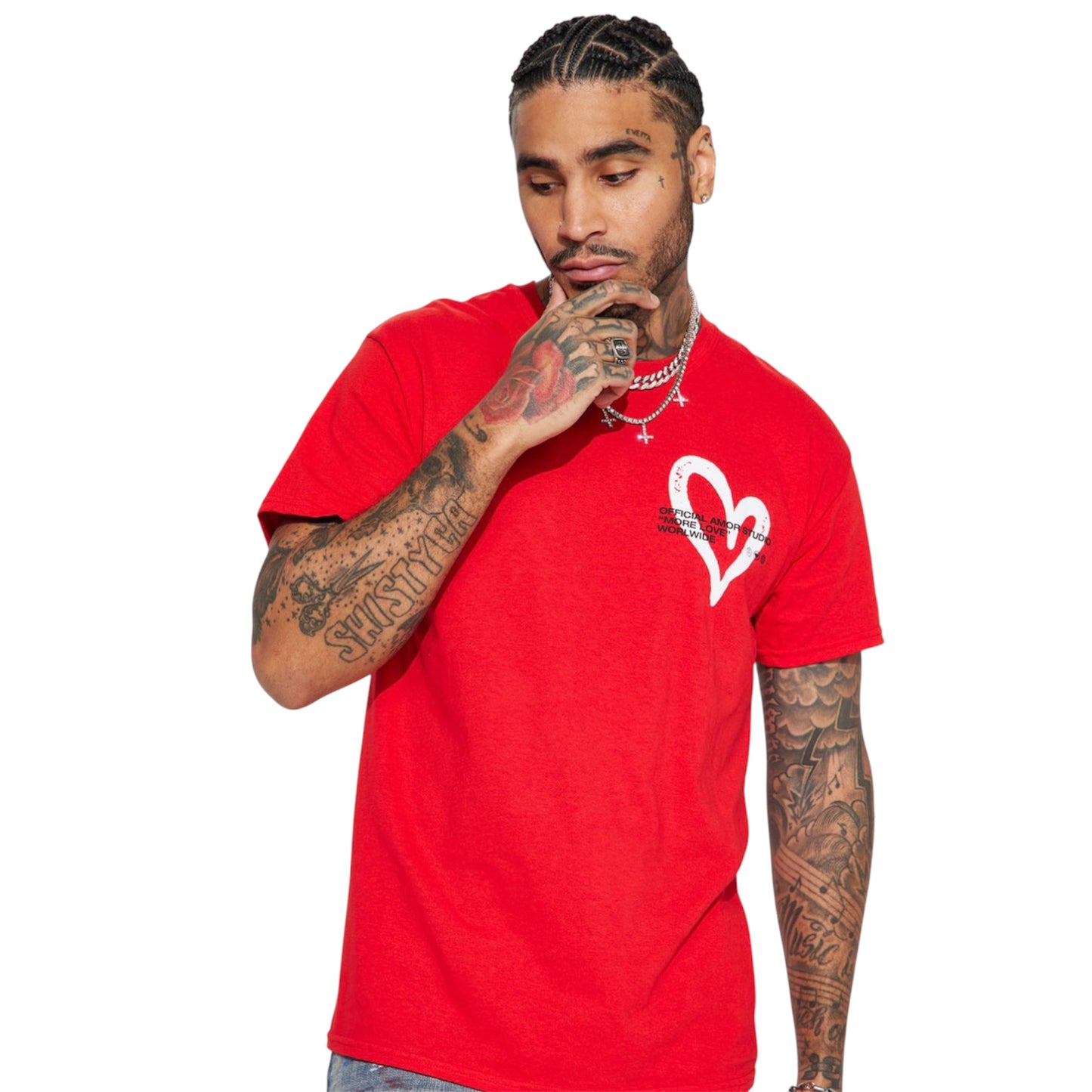 Amor Studio Short Sleeve Tee Red